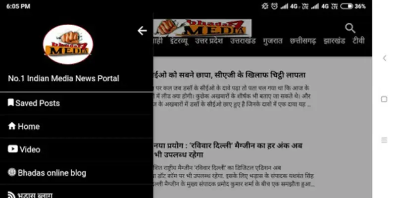 Bhadas4Media android App screenshot 1